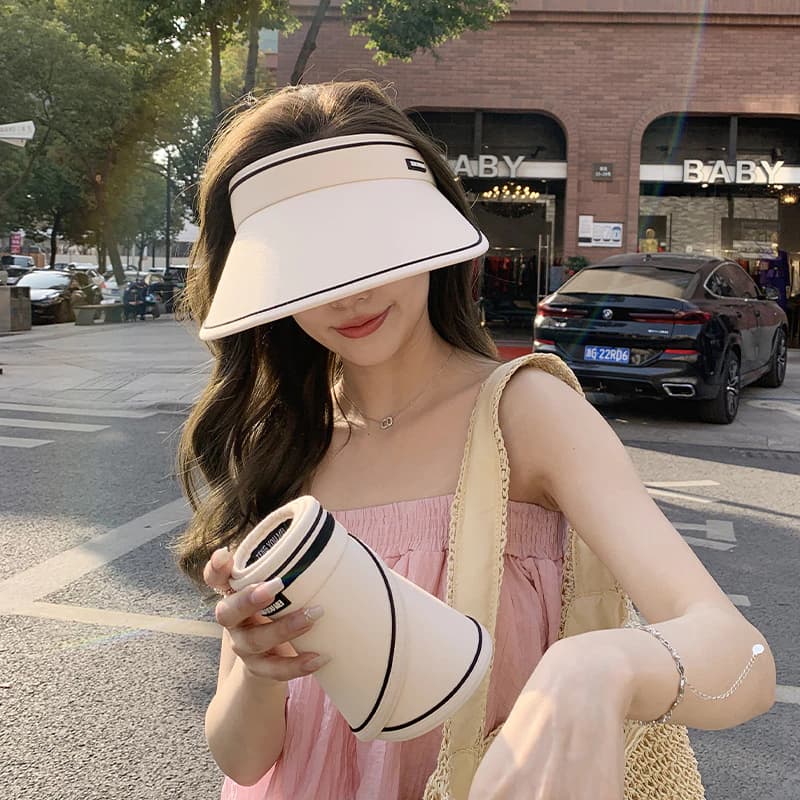 Mũ chóp nhựa nửa đầu nón chóp chống nắng chống tia UV