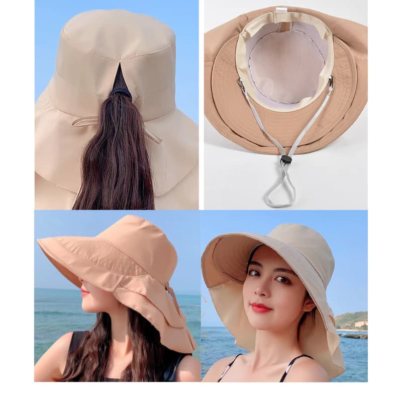Mũ Bucket Vành Rộng Mũ Vành Tròn Chống Nắng Tia Uv Mùa Hè Thoáng Khí Nữ