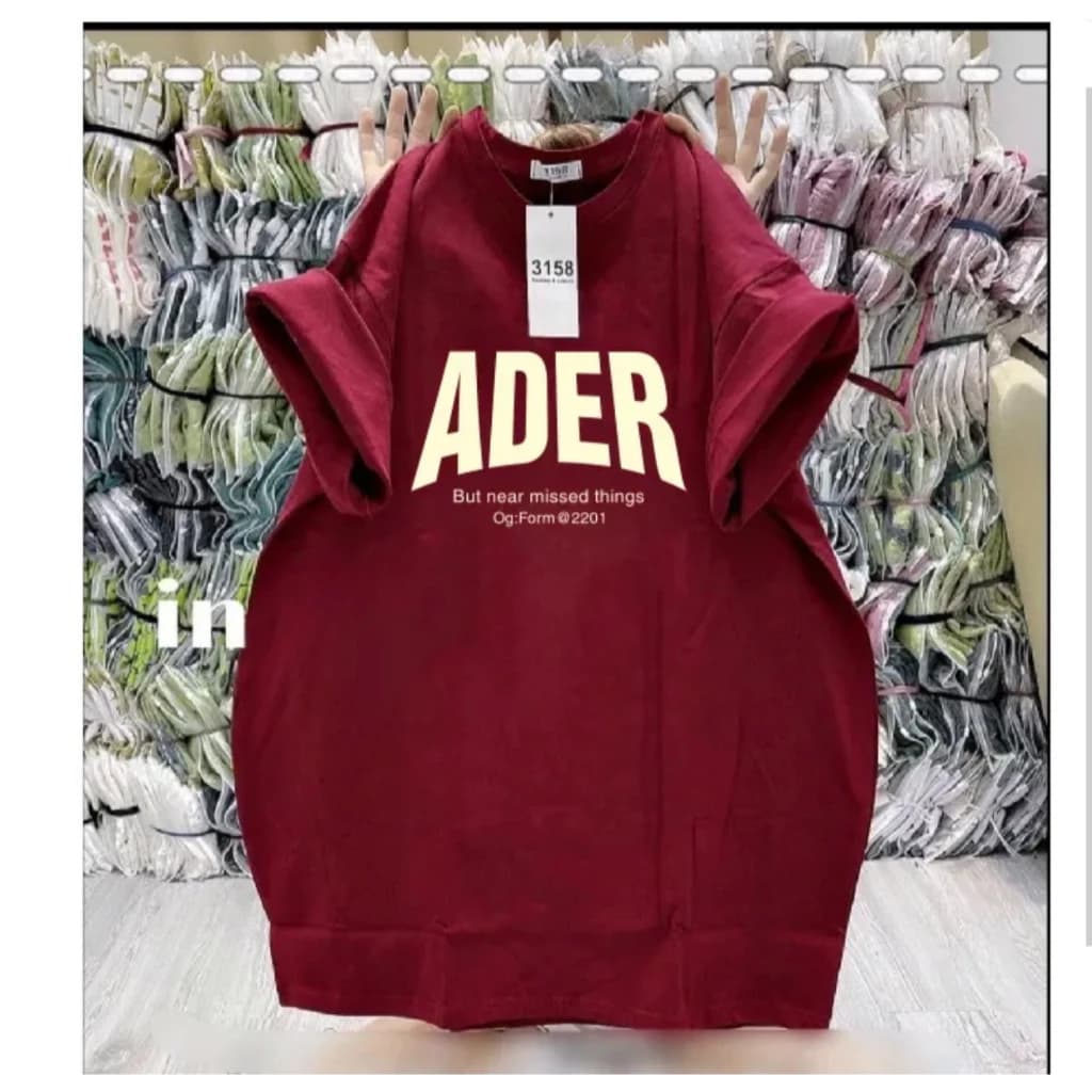 áo thun phông nữ nam 3158 form to rộng thoáng mát KONOVA chất liệu cotton khô in chữ ADER