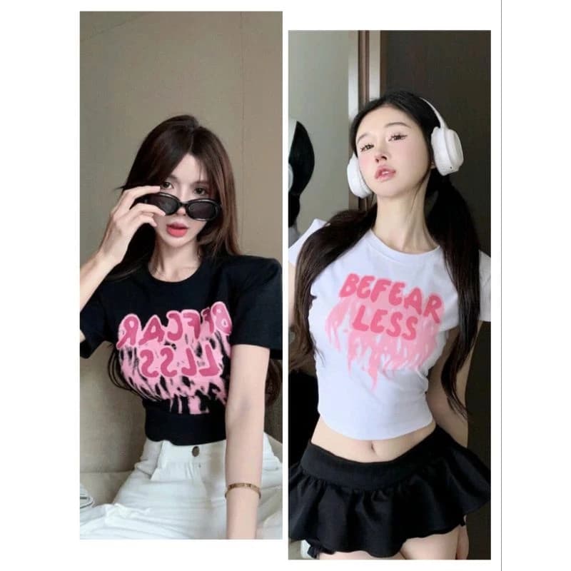 áo croptop chữ nhoè bigsize
