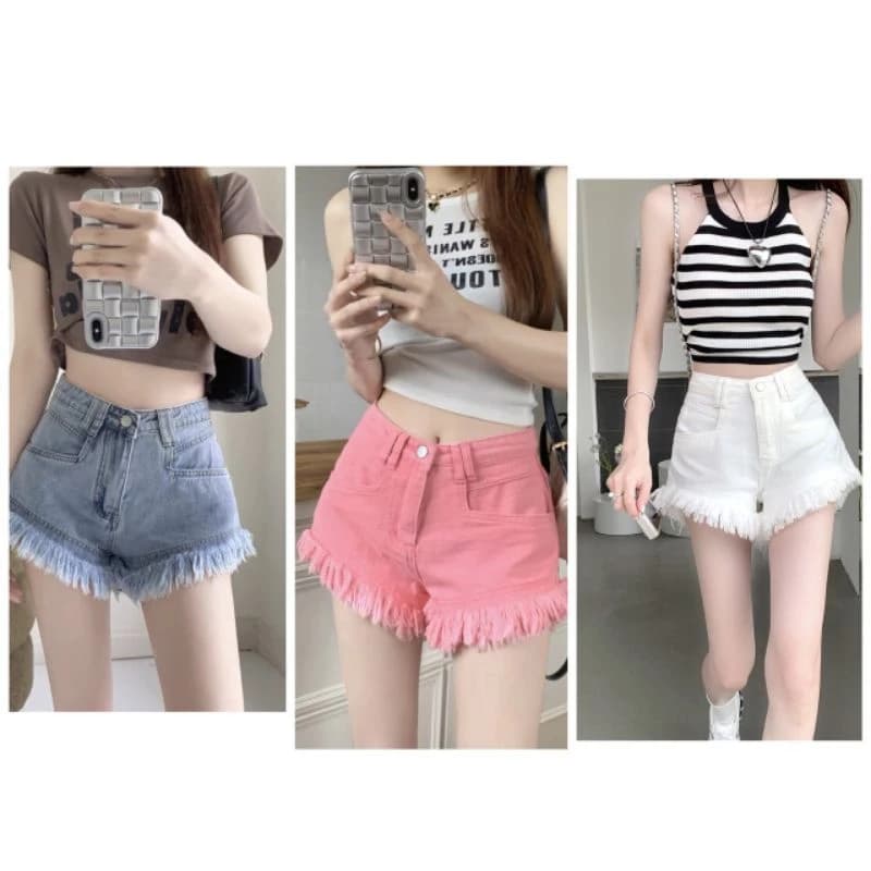 [bigsize 60-90kg]Quần sort jean lai tua hót trend mã2009