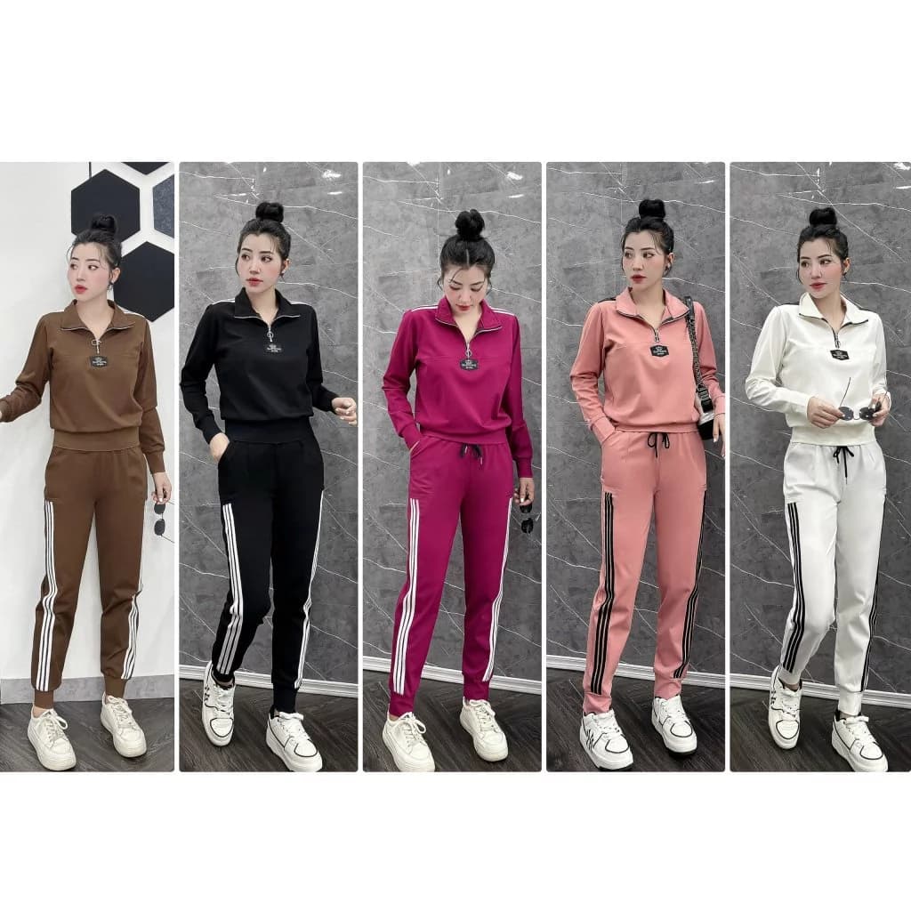 [hàng loại 1 đẹp] Set Bộ  Thể Thao Umi, Cổ Bẻ Bo Gấu Thời Trang Thu Đông_Quần áo Huyền Anh [M01]