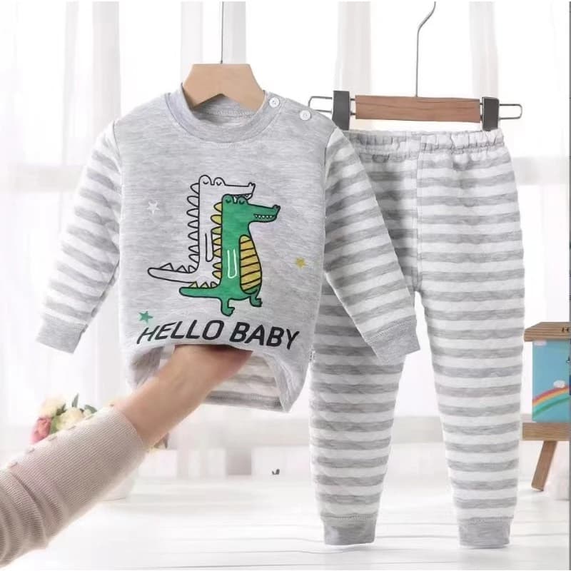 Bộ trần bông cho bé trai bé gái, bộ dài tay bé trai, bộ dài tay bé gái 8 - 20 kg