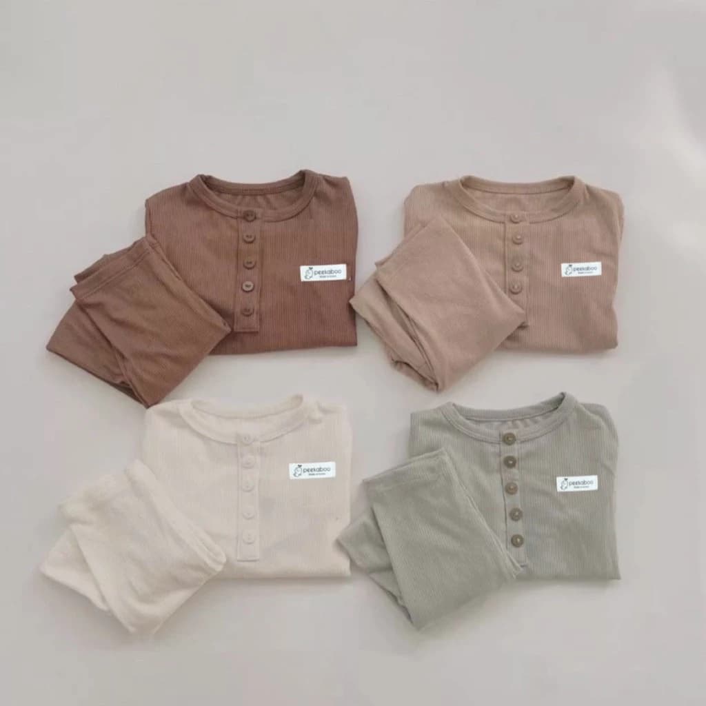 M1 Bộ dài tay cho bé trai, bộ dài tay cho bé gái chất liệu tăm lạnh 4 chiều 7-15kg