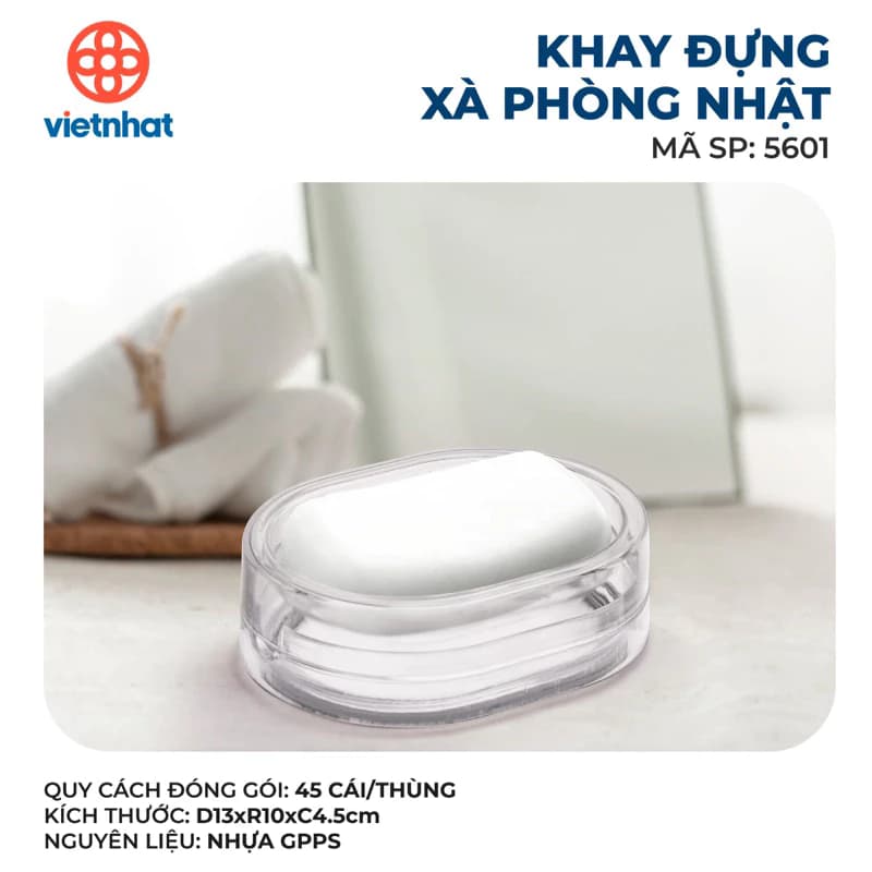 Hộp Đựng Xà Phòng Trong Suốt Hokori 5601