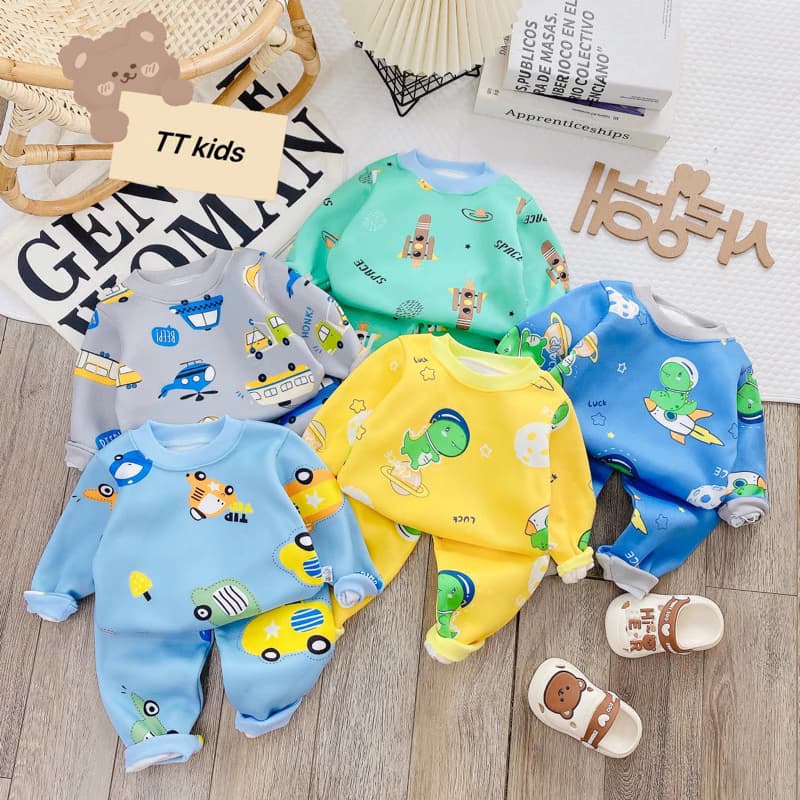 Bộ nỉ lông cho bé trai 6-15kg