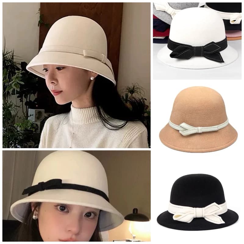 Mũ nón nỉ dạ đầu tròn đai nhí Hàng QC( nhiều mẫu hot