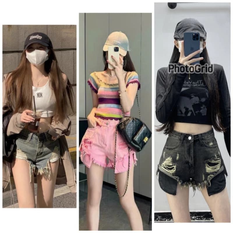 Quần sort jean bigsize túi lòi bản 3 lưng cao