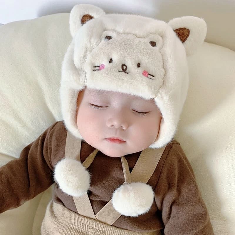 Mũ len cho bé sơ sinh mũ len cho bé trai bé gái Thời trang dễ thương giữ ấm mùa đông thu Hàn Quốc 0  12 tháng tuổi