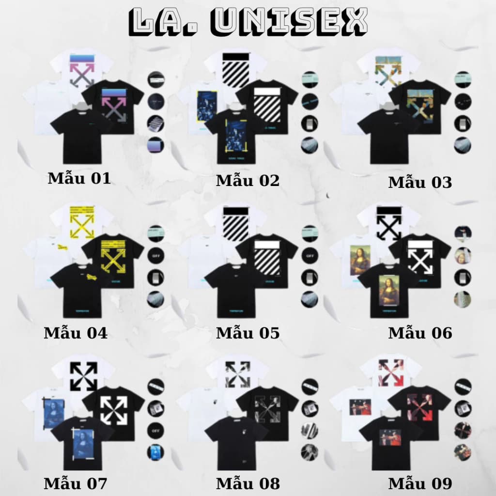 [ FREE SHIP] Áo thun unisex OFF WHITE GRADIENT phong cách STREET WEAR nam nữ form rộng vải cotton 100% Bestquality 1:1