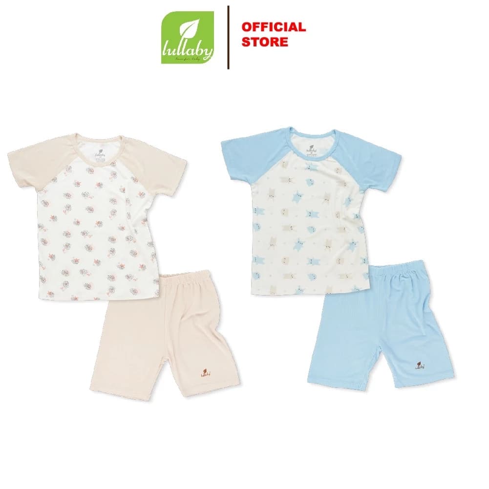 Bộ cộc tay Lullaby bé trai bé gái cotton  VẢI MỎNG HÈ NH104V