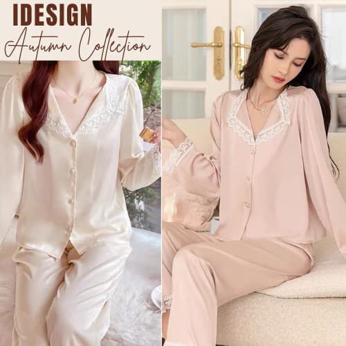 Bộ ngủ dài tay, cộc tay bộ ngủ pizama cao cấp, chất lụa mềm mại thoải mái N31