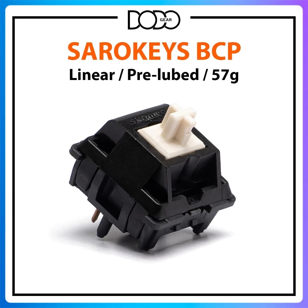 Switch Sarokeys BCP Black Cherry Pie 5 PIN Linear 57g công tắc bàn phím Switch Sarokeys Black Cherry Pie BCP DoDo Gear
