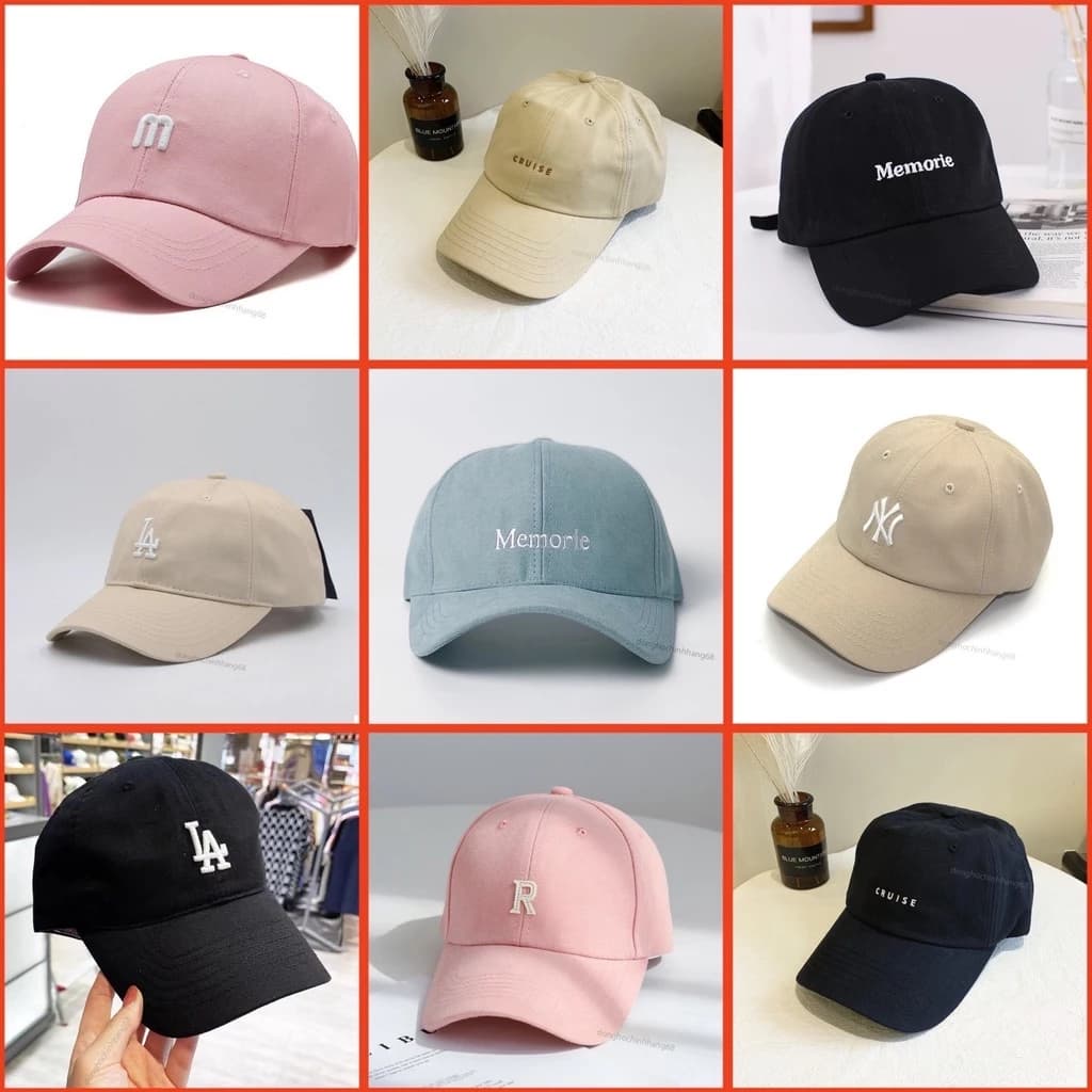 Mũ Lưỡi Trai Nam Nữ Phong Cách Cá Tính Nhiều Họa Tiết Thêu Chữ, Nón Lưỡi Trai Form Unisex Dành Cho Nam Nữ