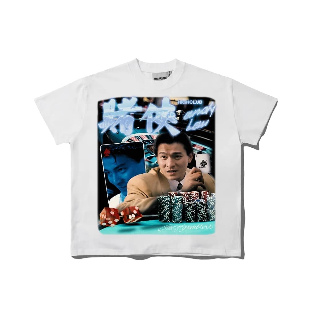 Áo Thun THẦN BÀI tay lỡ cổ tròn  - ĐEN/TRẮNG/ ĐỎ- unisex - HIGHCLUB chính hãng