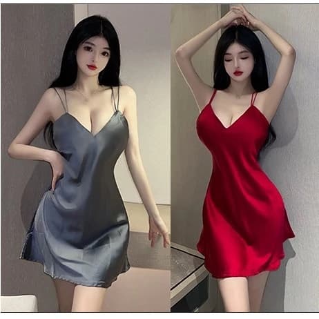 Váy hai dây kép cao cấp sang trọng cuốn hút MS1252 💖 Váy ngủ nữ 💖 Váy mặc đi chơi ...