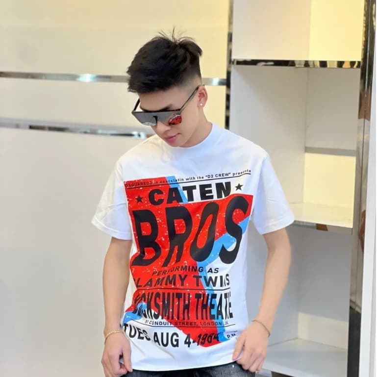 Áo Phông cổ tròn họa tiết in chắc chắn bản áo scap chất cotton lạnh thoáng mát giá thanh lý