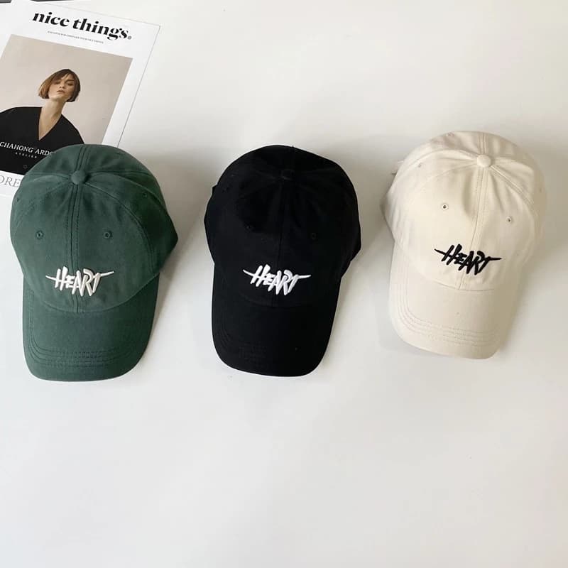 Mũ lưỡi trai thêu HEART chất kaki cao cấp TA Store form unisex 2024