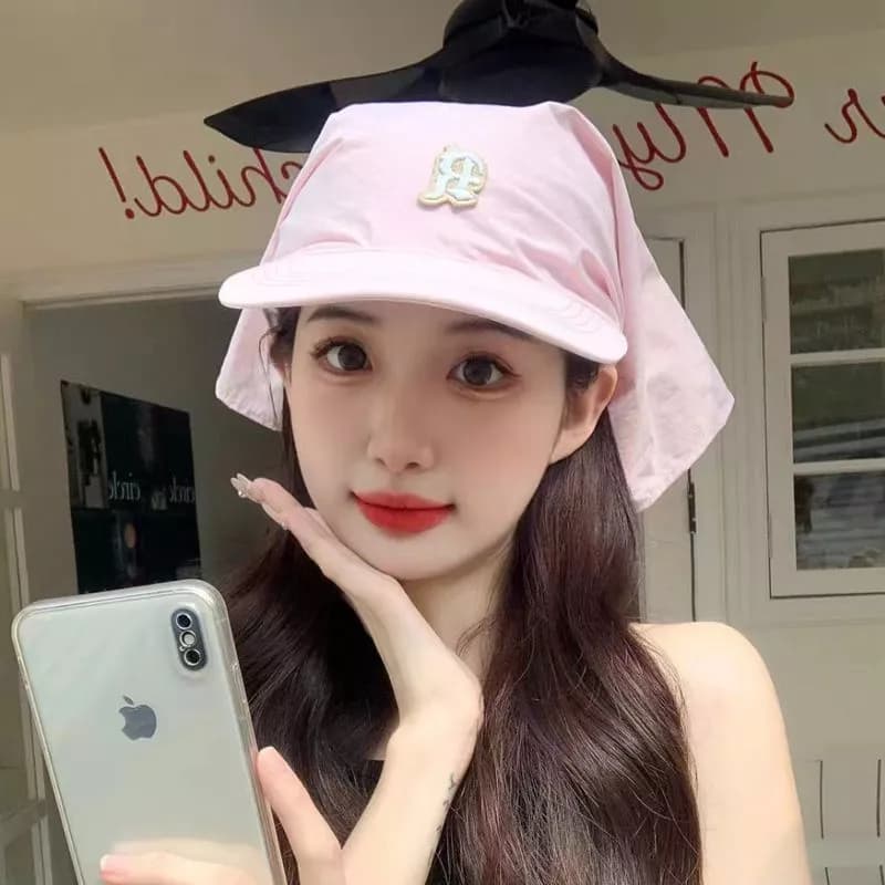 Mũ Nón chống nắng nhanh khô phong cách jennie Hàn Quốc cho nữ mới 2024 Mùa xuân hè Thiết kế dây đeo cổ Mũ lưỡi trai