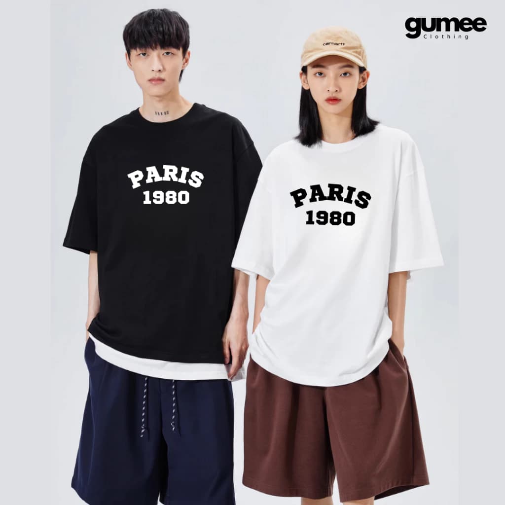 Áo thun nam nữ paris local brand, áo phông unisex đẹp form rộng chất liệu cotton - PARIS - GOV
