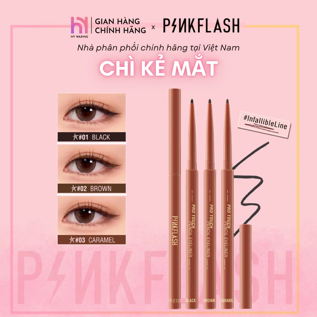 Chi Kẻ Mắt PINKFLASH Dạng Gel Dễ Kẻ Chất Mềm Mịn Lâu Trôi PF-E13