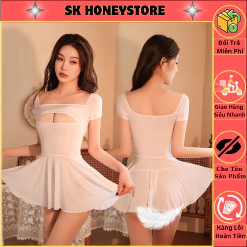 Váy ngủ nữ mặc nhà khoét ngực gợi cảm Ms0484 💫💫 Đầm ngủ nữ 💫💫  Đồ ngủ nữ