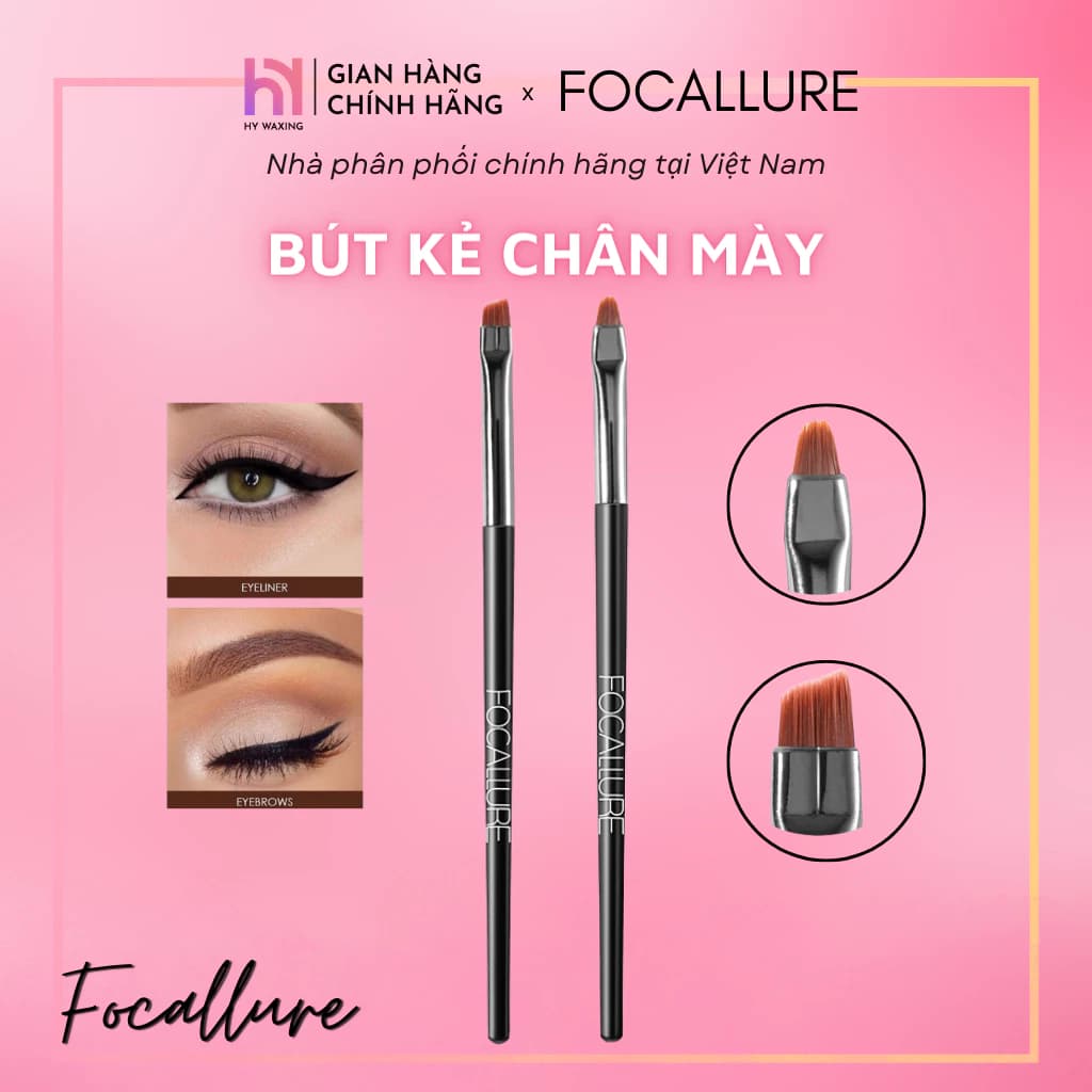 Cọ Trang Điểm Mắt FOCALLURE Kẻ Eyeliner Kẻ Chân Mày Siêu Mảnh Đa Công Dụng