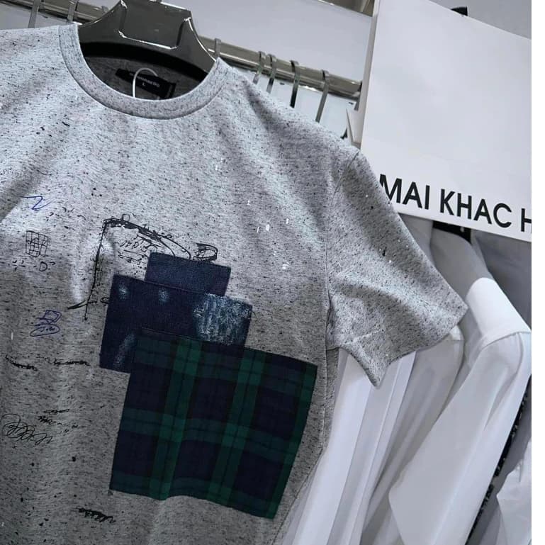 Áo Phông Cotton Lạnh Họa Tiết Vá Bản Chất Dày Dặn Chuẩn Hàng Scap Giá Thanh Lý