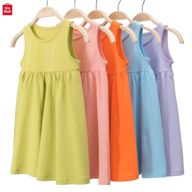 (9-29kg) Váy Sát Nách Mùa Hè chất cotton mềm mại thoáng mát cho bé Gái - chính hãng 27Home