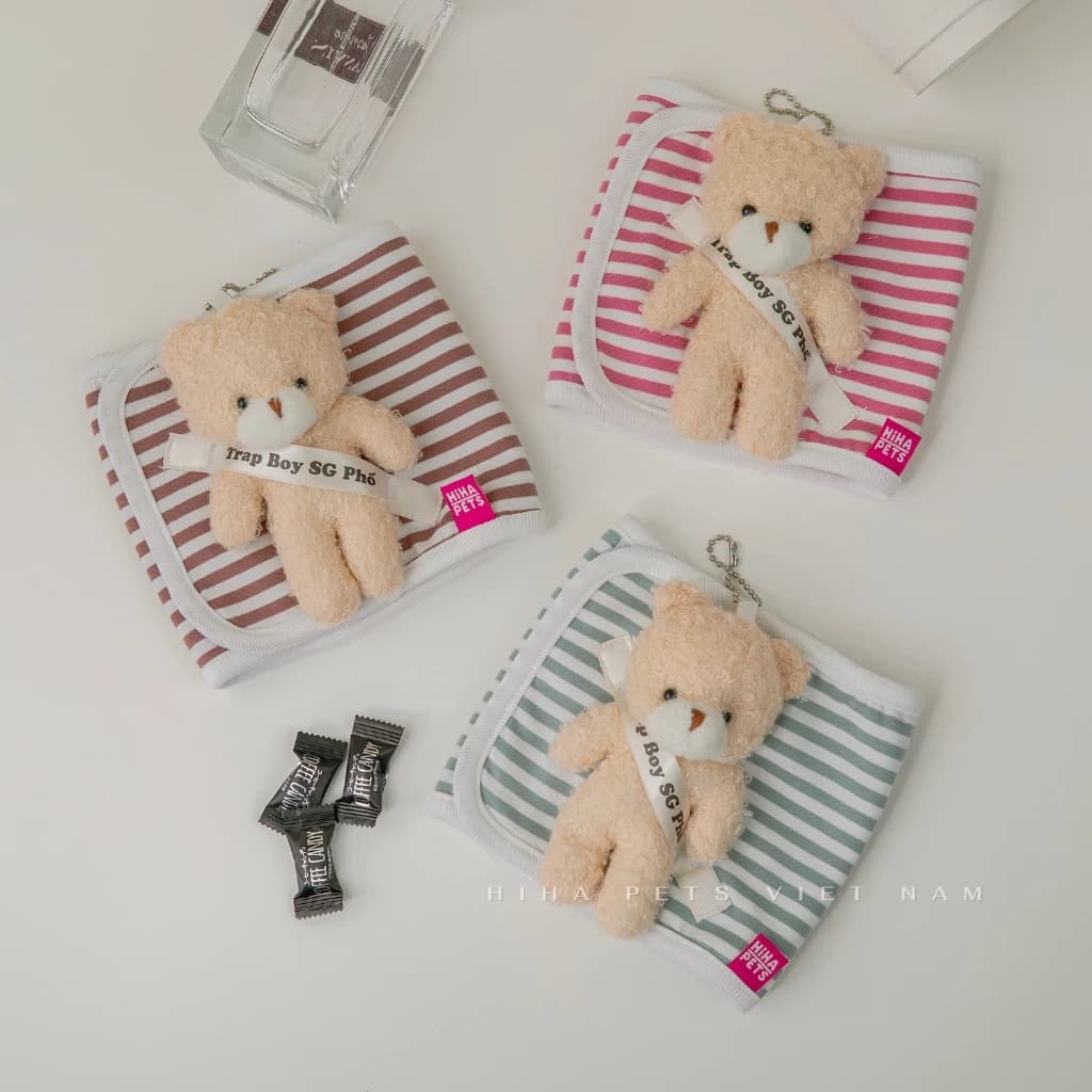 Tả Cho Chó Đực, Tả Vải Địu Gấu Quấn Bụng Dễ Thương Cho Cún Tái Sử Dụng Hiha Pets TVCD01