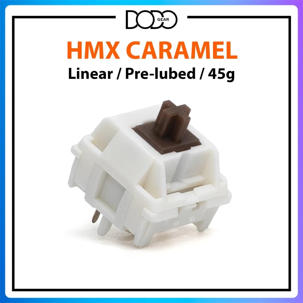 Switch HMX Caramel Pudding 5 PIN Linear 45g công tắc bàn phím Switch HMX Caramel Pudding DoDo Gear