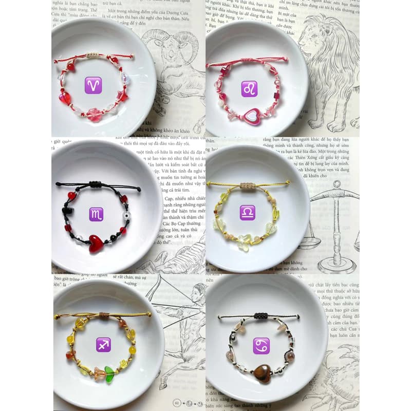 Vòng tay “ 12 𝓩𝓸𝓭𝓲𝓪𝓬 𝓼𝓲𝓰𝓷𝓼 “ - Vòng tay 12 cung hoàng đạo - Vòng tay Handmade - HYGGE ♡.•*