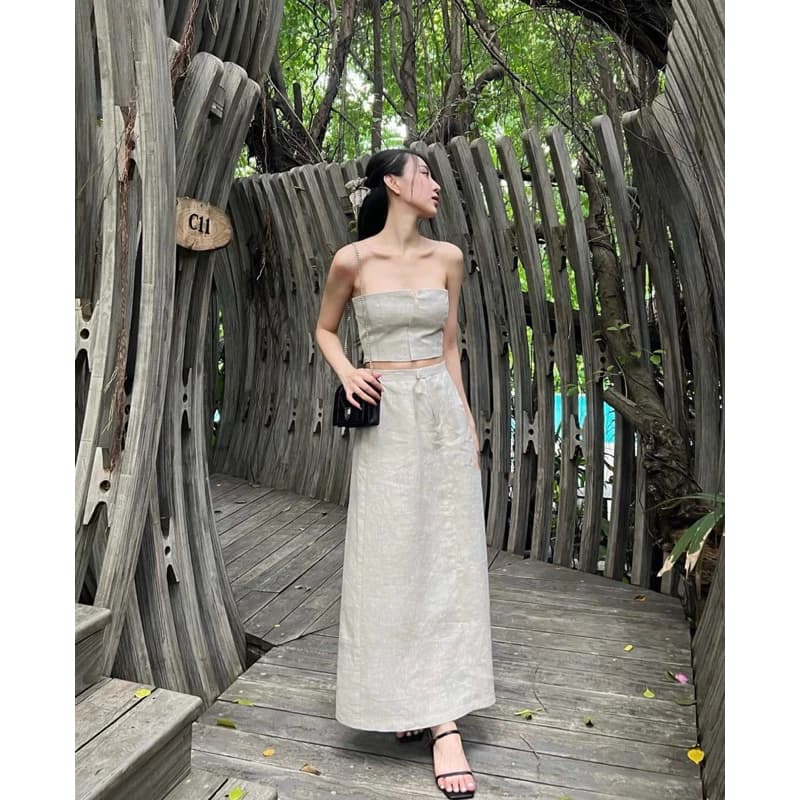 [Mya house] Chân váy suông dài linen LENIN SKIRT