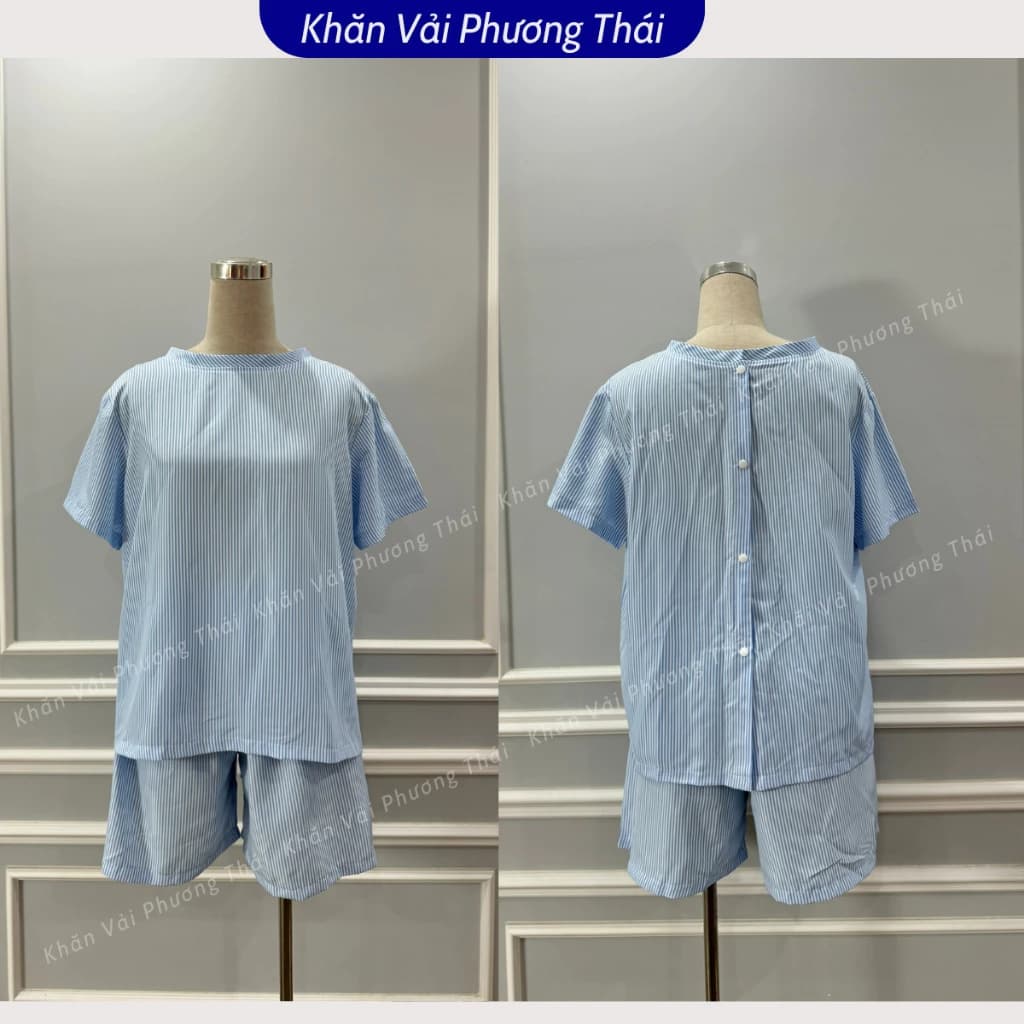 Quần áo cúc lưng trị liệu, massage, quần áo bệnh nhân vải lạnh cao cấp