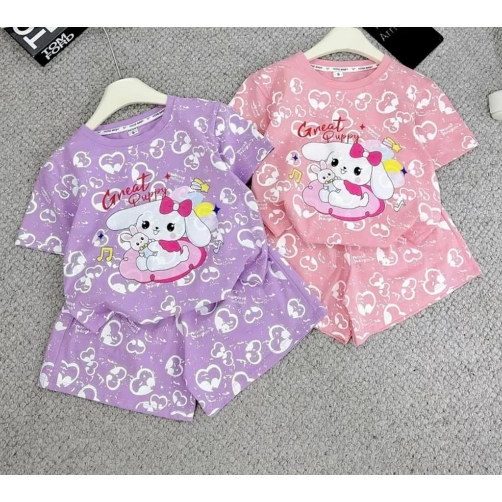 Set bộ mùa hè mẫu  HELLO kiute dành cho bé gái 9 -35 kg