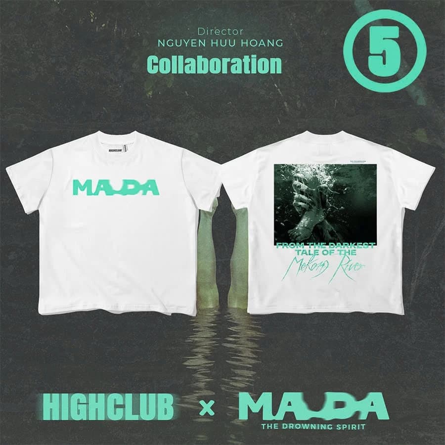 Áo thun MADA TEE 03 X HIGHCLUB màu trắng/ đen - UNISEX