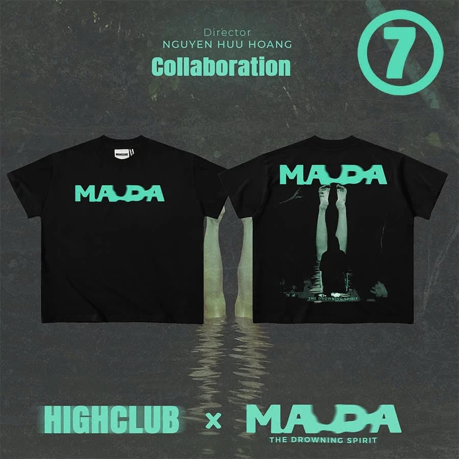 Áo thun MADA TEE 04 X HIGHCLUB màu trắng/ đen - UNISEX