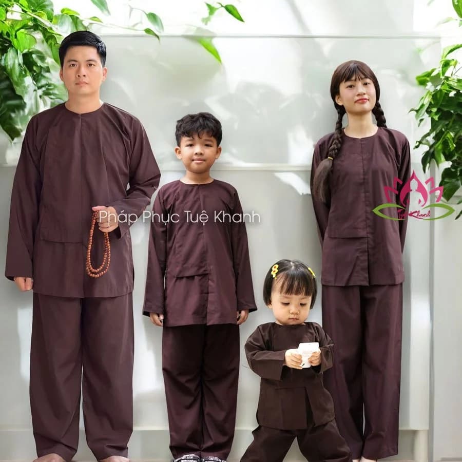 Đồ lam cho bé trai, bé gái kiểu vạt hò nâu và lam cho cả gia đình hàng đẹp.