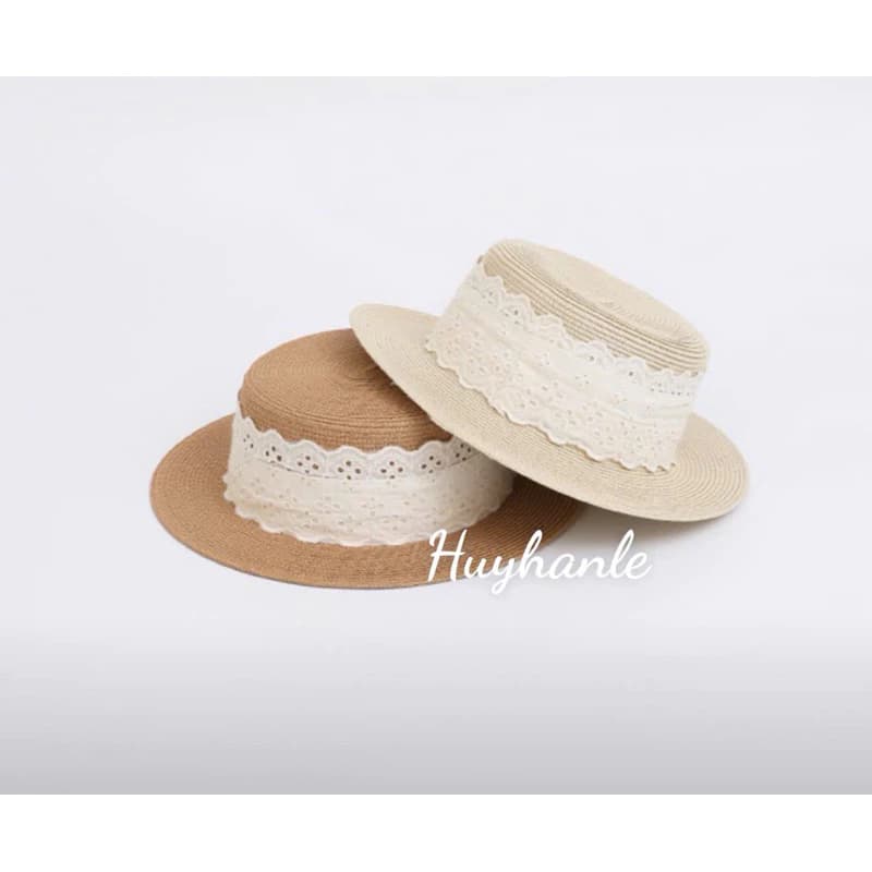 MŨ/ nón vành ngang đai ren, bao chất đẹp