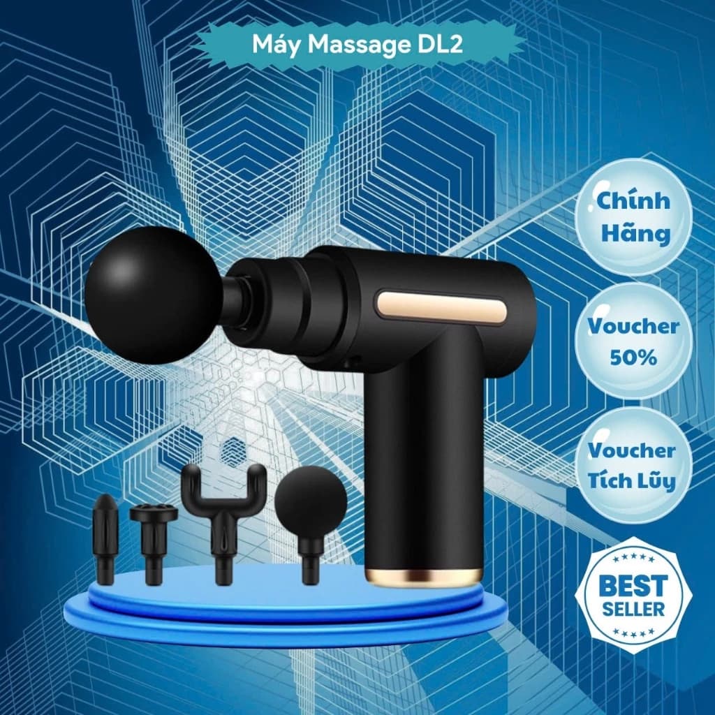 Máy Đấm Lưng Massage Cầm Tay Mini, Máy Massage Cầm Tay Mini Toàn Thân 6 Cấp Độ Chuyên Sâu Đa Năng