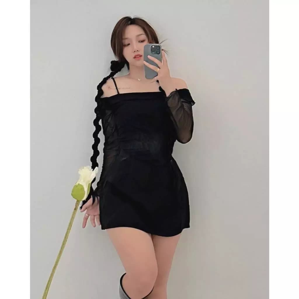 🍒(Hàng mới về) Áo lưới cổ yếm KT182 🔥𝐇𝐨𝐚̉ 𝐓𝐨̂́𝐜🔥 𝐌𝐄𝐎𝐈𝐍𝐃𝐀𝐇𝐎𝐔𝐒𝐄