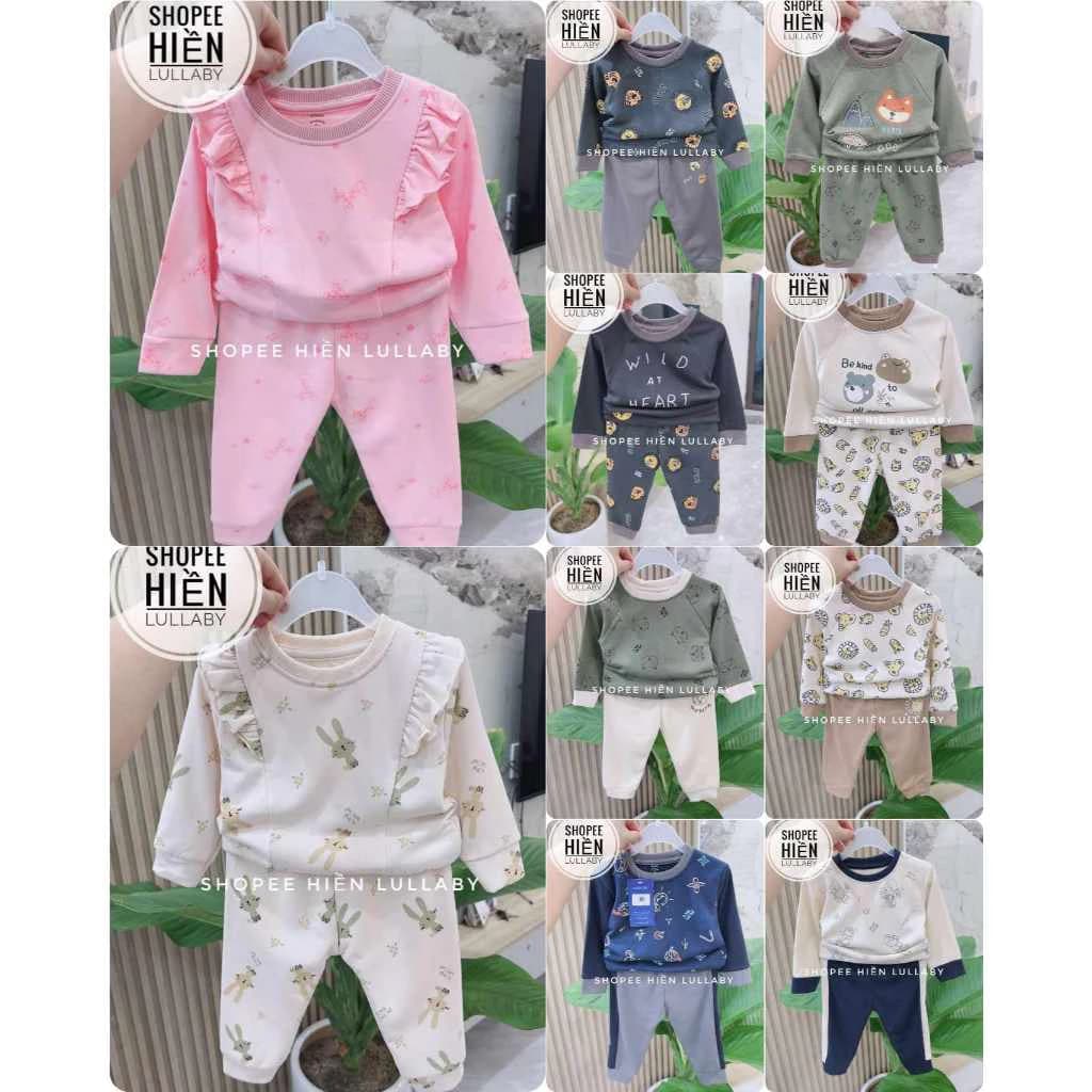 [Mompa/Chính Hãng] Bộ quần áo dài tay Mompa chất cotton ấm cho bé từ 1-5 tuổi