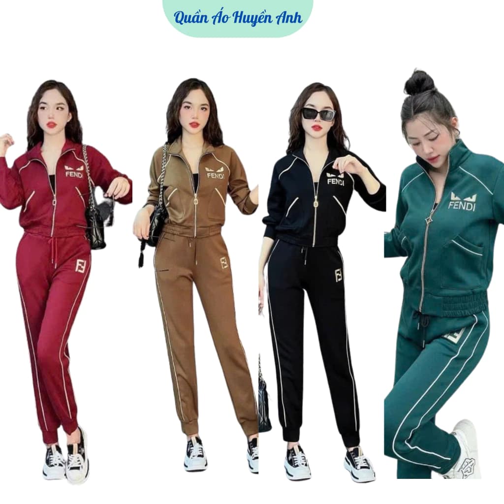 [Hàng loại 1] Bộ vải nỉ xốp bo rúm viền lé trắng cho nữ mặc thu đông-Quần Áo Huyền Anh [M31]