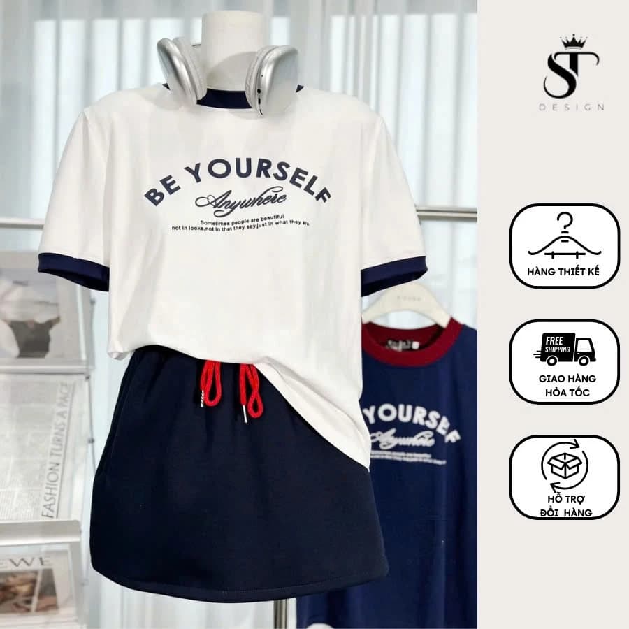 Set Đồ Thể Thao Áo Cotton Cao Cấp Tay Ngắn Be Yoursefl - ST DESIGN - 09