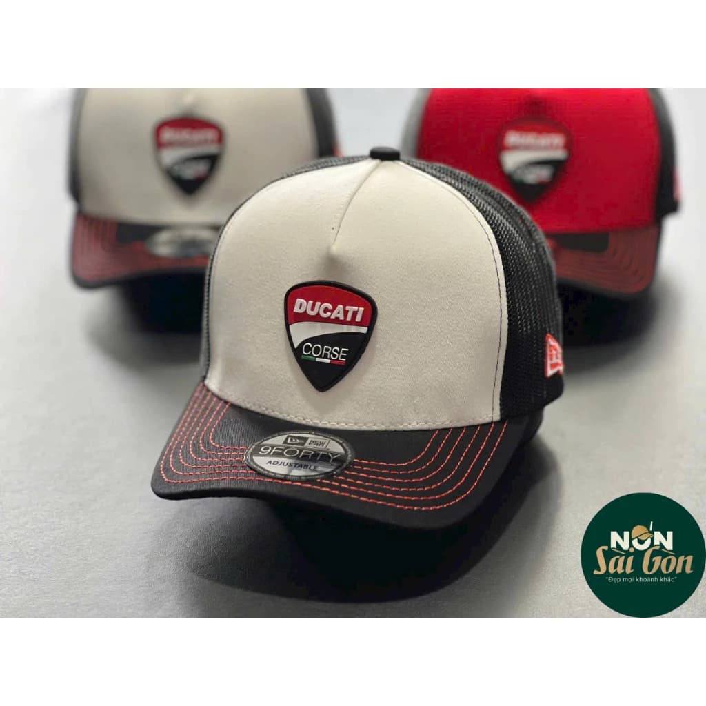 (Hàng VNXK) Nón kết, mũ lưỡi trai DUCATI Logo nhựa Form chuẩn (Ảnh thật)-HP