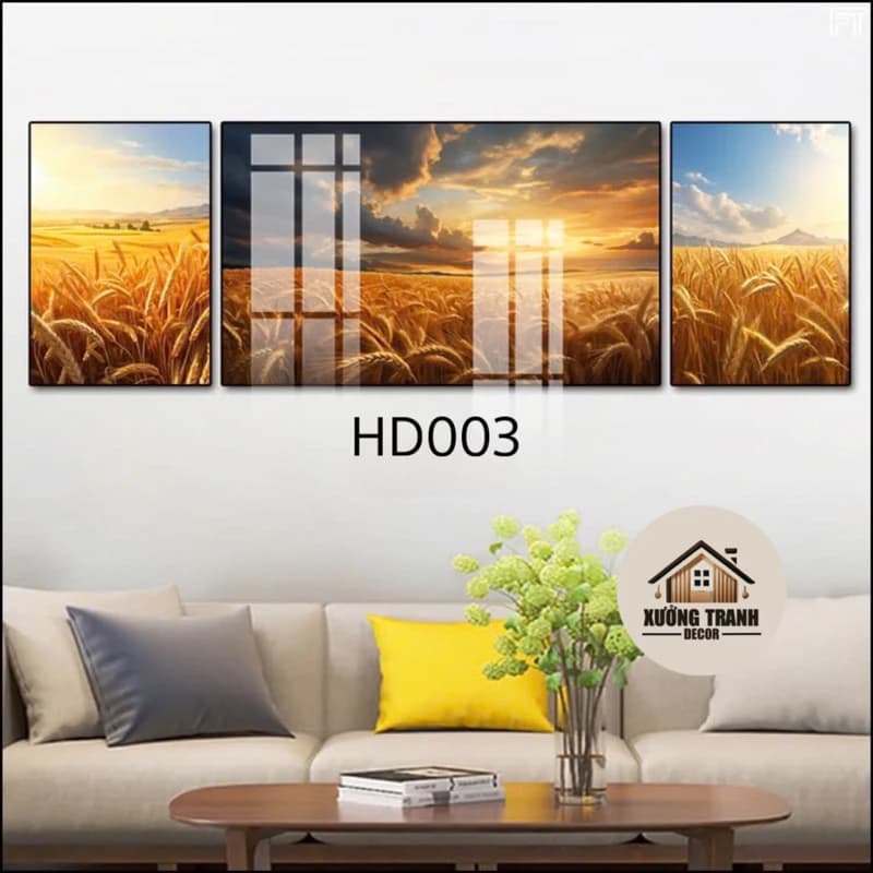 Bộ 3 tranh tráng gương hiện đại in UV 5D cao cấp treo phòng khách, ngủ,sảnh nhà hàng, khách sạn…. - XƯỞNG TRANH DECOR