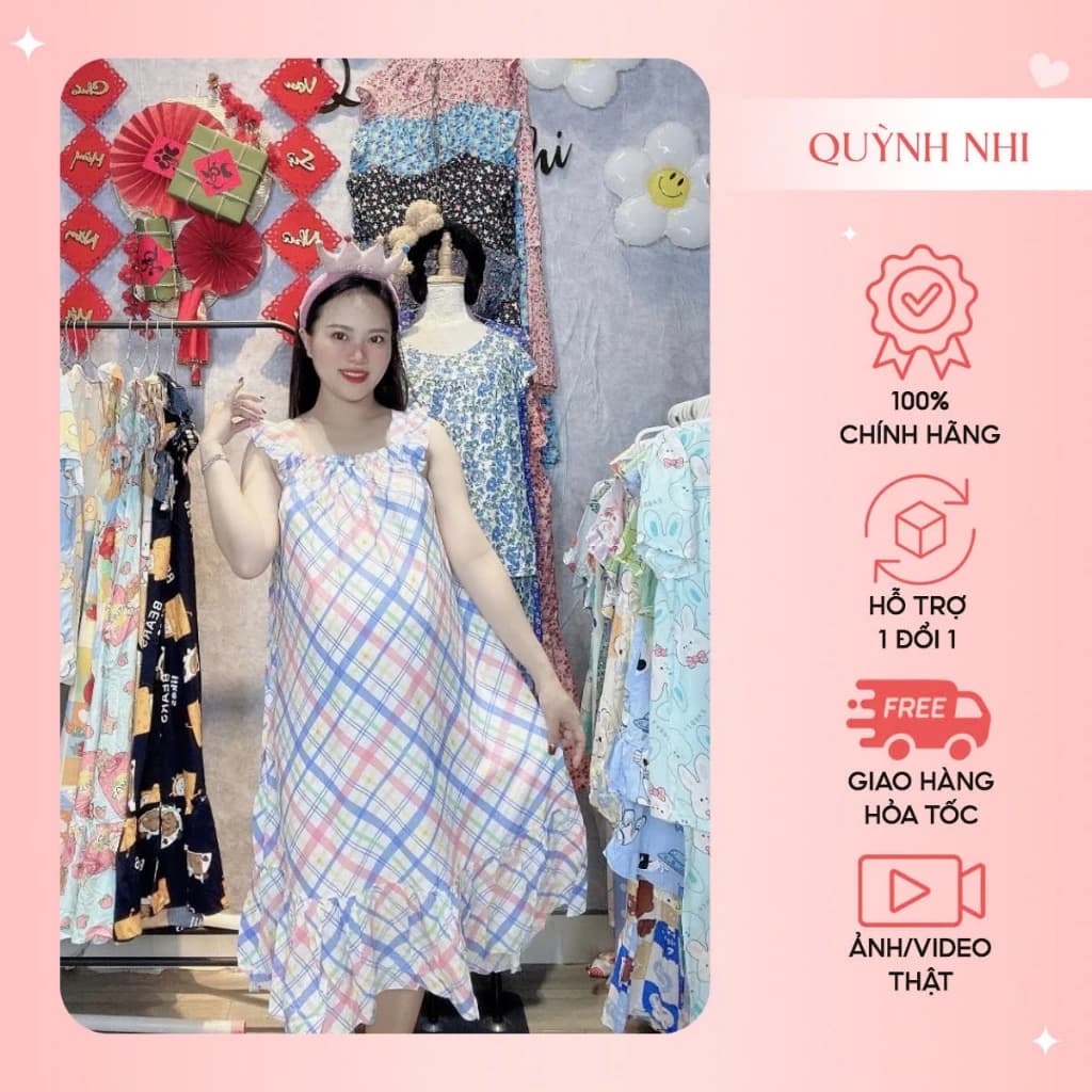 VAY17_ĐẦM TOLE LANH VNXK DÂY BẢN CÁNH TIÊN DỄ THƯƠNG, SIZE 40-85KG