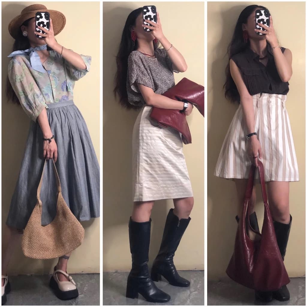 [Demo ảnh bìa / APRIL6 CLOTHING] Set đầm váy vintage phong cách cổ điển dáng dài, tiểu thư đồng quê 2hand
