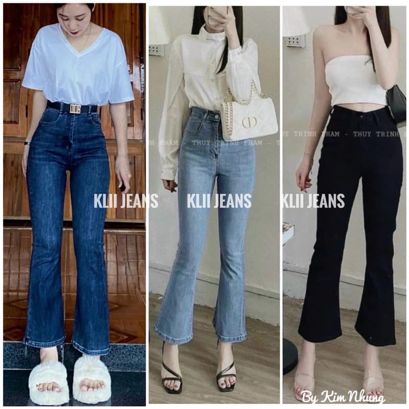 [Hình thật] Quần Jean Loe lỡ lai cuốn🌷 dài 90cm Shop KLii jeans