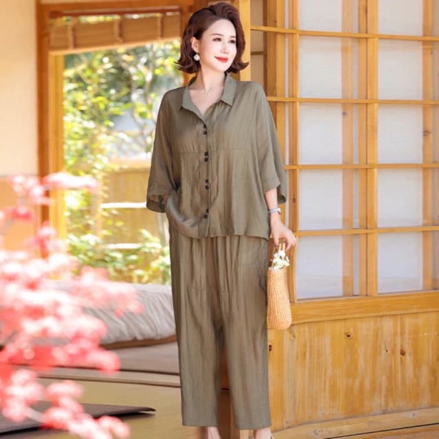 sét Bộ Trung Niên Bigsize(40-->93kg)Chất Đũi Mềm cạp chun thoải mái loại 1